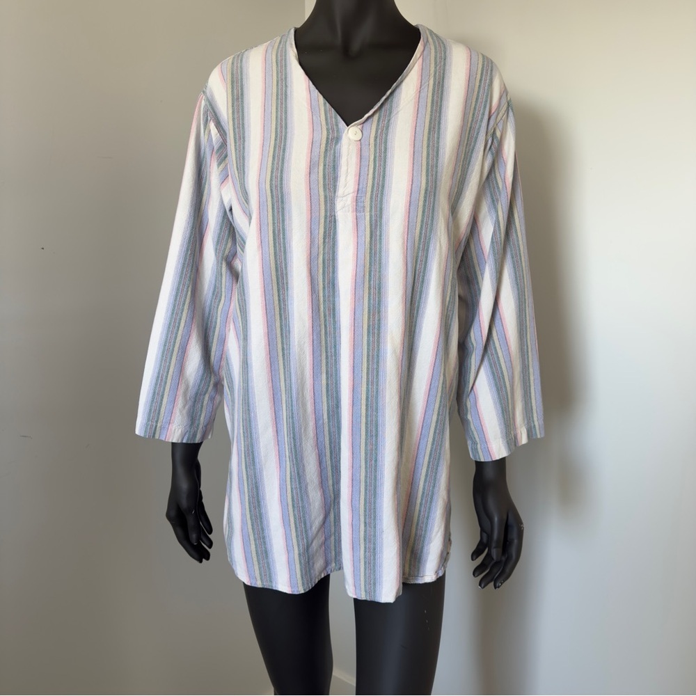 248. VTG JAMZ Original Striped Cotton Pullover Shirt | 80s Surf Style | Size L